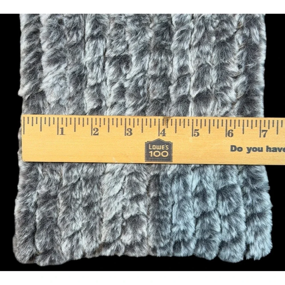 Calvin Klein Women's Grey Faux Fur Woven Winter Infinity Scarf One Size 1SZ 30x7